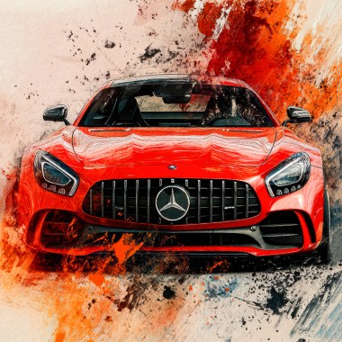 Abstract Mercedes AMG GT